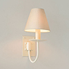 Single Smuggler's Wall Light in Plain Ivory