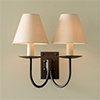 Double Smuggler's Wall Light in Matt Black