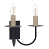 Double Smuggler's Wall Light in Matt Black