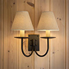 Double Smuggler's Wall Light in Matt Black