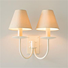 Double Smuggler's Wall Light in Plain Ivory