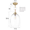 Walcot Pendant Light in Burnished Brass