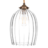 Walcot Fluted Pendant Light in Antiqued Brass