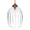 Walcot Fluted Pendant Light in Antiqued Brass