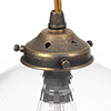 Walcot Fine Fluted Pendant Light in Antiqued Brass 