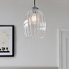 Walcot Fluted Pendant Light in Nickel