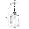 Walcot Fluted Pendant Light in Nickel