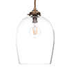 Walcot Glass Pendant Light in Antiqued Brass