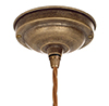 Walcot Glass Pendant Light in Antiqued Brass