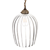 Chalford Fluted Pendant Light in Antiqued Brass