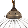 Chalford Fluted Pendant Light in Antiqued Brass