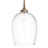 Chalford Fine Fluted Pendant Light in Antiqued Brass