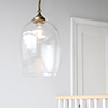 Chalford Fine Fluted Pendant Light in Antiqued Brass