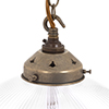 Chalford Fine Fluted Pendant Light in Antiqued Brass