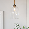 Clifton Pendant Light in Antiqued Brass