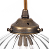 Clifton Fluted Pendant Light in Antiqued Brass