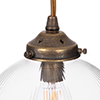 Clifton Fine Fluted Pendant Light in Antiqued Brass