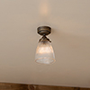 Fisher Flush Mount Ceiling Light In Antiqued Brass