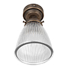 Fisher Flush Mount Ceiling Light In Antiqued Brass