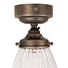 Fisher Flush Mount Ceiling Light In Antiqued Brass