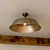 Large Balmoral Flush Mount Ceiling Light in Antiqued Brass