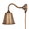 Club Plug-In Wall Light in Antiqued Brass