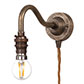 Carrick Plug-In Wall Light in Antiqued Brass