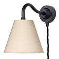 Carrick Plug-In Wall Light (Down) Matt Black