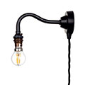 Carrick Plug-In Wall Light (Down) Matt Black