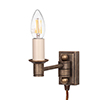 Hanson Library Plug-In Wall Light in Antiqued Brass