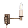 Hanson Library Plug-In Wall Light in Antiqued Brass