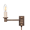 Hanson Library Plug-In Wall Light in Antiqued Brass