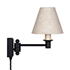 Hanson Library Plug-In Wall Light in Matt Black