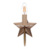 Single Star Wall Light in Antiqued Brass