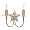 Double Star Wall Light in Old Ivory