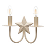 Double Star Wall Light in Plain Ivory