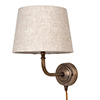 Brooke Plug-in Wall Light in Antiqued Brass