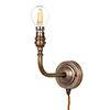 Brooke Plug-in Wall Light in Antiqued Brass