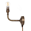 Brooke Plug-in Wall Light in Antiqued Brass