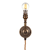 Brooke Plug-in Wall Light in Antiqued Brass