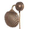 Scallop Plug-In Wall Light in Antiqued Brass
