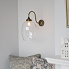 Clifton Wall Light in Antiqued Brass
