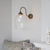 Clifton Fine Fluted Wall Light in Antiqued Brass
