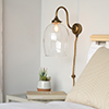 Clifton Plug-in Wall Light in Antiqued Brass