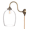 Clifton Plug-in Wall Light in Antiqued Brass