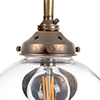 Clifton Plug-in Wall Light in Antiqued Brass