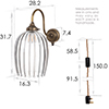 Clifton Fluted Plug-In Wall Light in Antiqued Brass