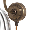 Clifton Fluted Plug-in Wall Light in Antiqued Brass