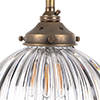 Clifton Fluted Plug-in Wall Light in Antiqued Brass