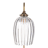 Clifton Fluted Plug-in Wall Light in Antiqued Brass